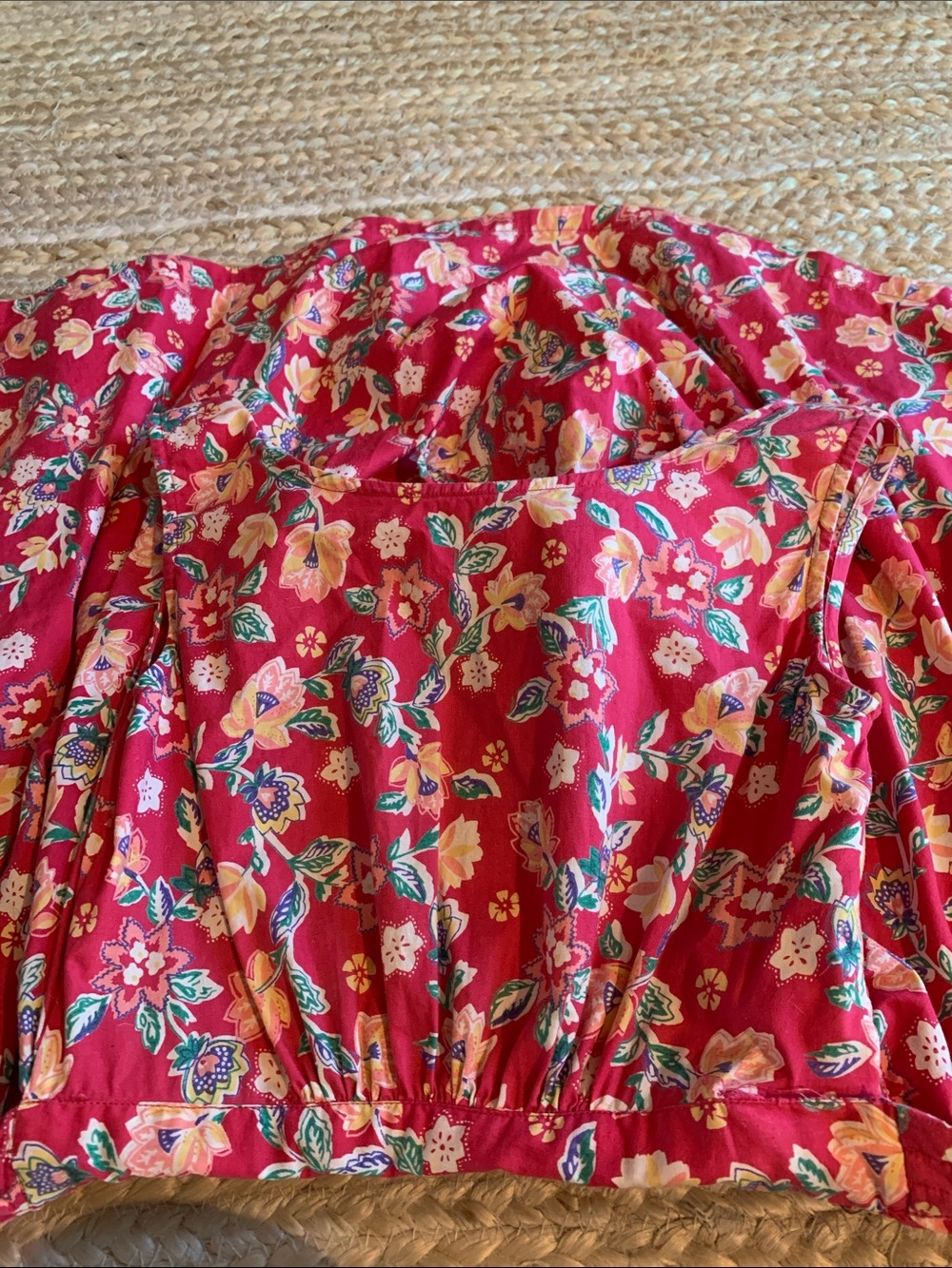 Vintage Printemps 100% Cotton Open Back Summer Dress - Picture 8 of 9